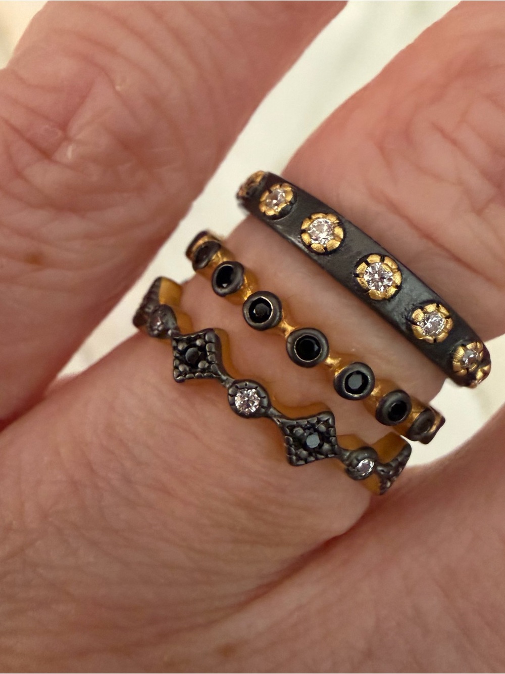 Size 5 - Freida Rothman 3 stacker ring bundle